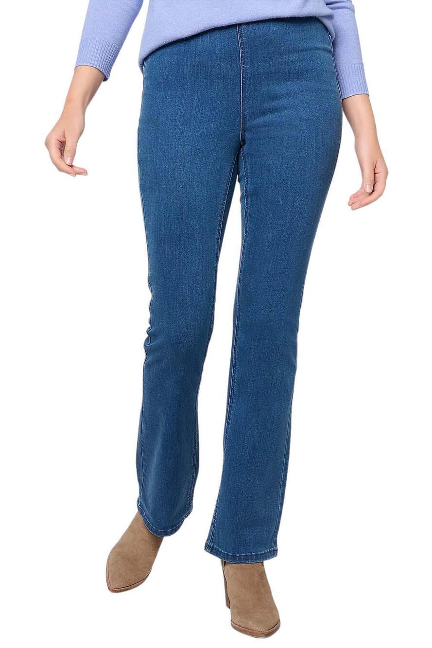 Denim & Co. Signature Perfect Flex Pull-On Jeans Medium Wash - Petite
